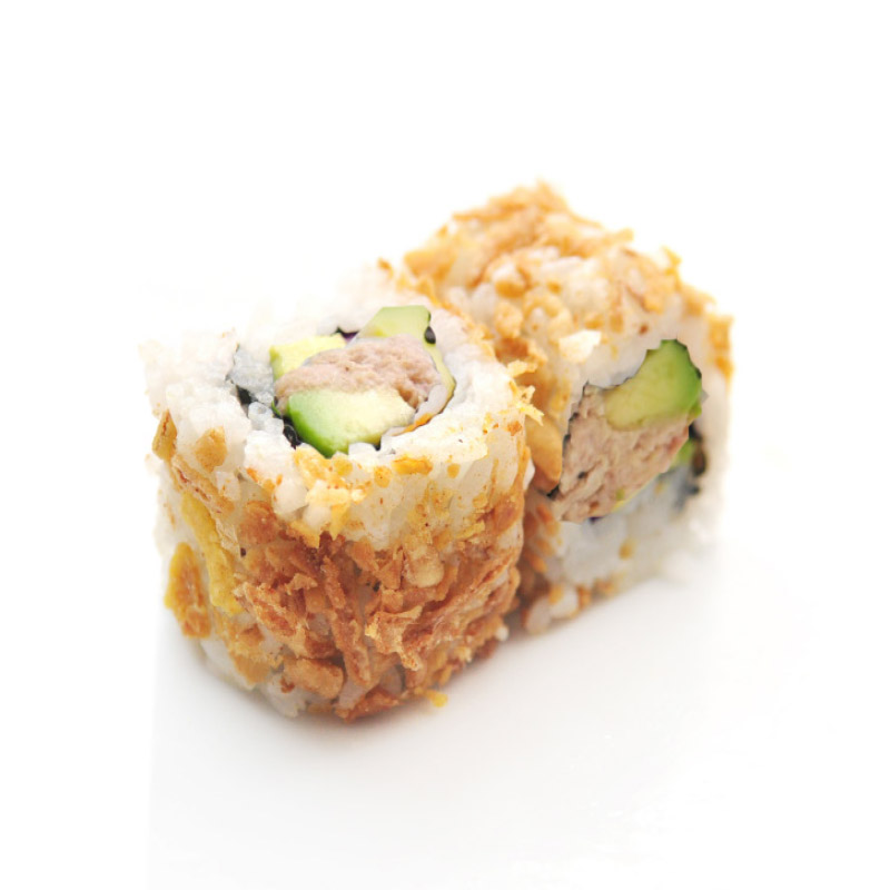 Oignons frits thon cuit avocat